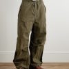 Wide-Leg Cotton-Canvas Drawstring Cargo Trousers - FR