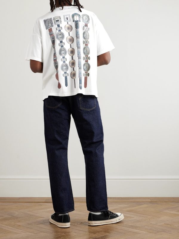 Belts Printed Cotton-Jersey T-Shirt - OU Belts Printed Cotton-Jersey T-Shirt - OU