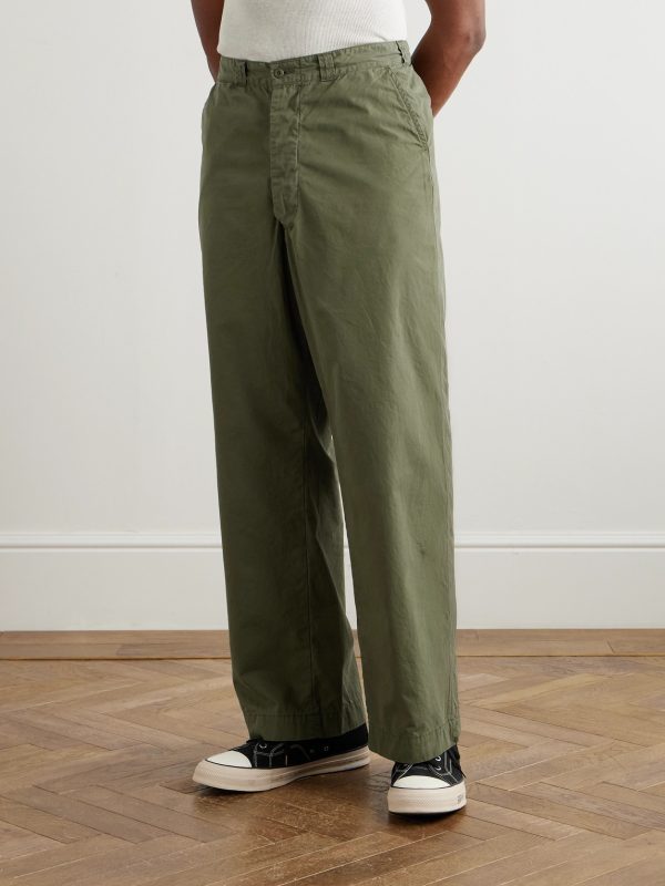 Straight-Leg Cotton-Canvas Trousers - FR