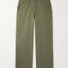 Straight-Leg Cotton-Canvas Trousers