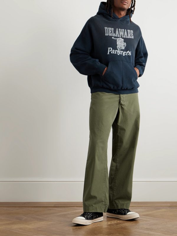 Straight-Leg Cotton-Canvas Trousers - OU