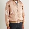 Reversible Embroidered Satin-Twill and Twill Bomber Jacket - E2 Reversible Embroidered Satin-Twill and Twill Bomber Jacket - E2