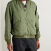 Reversible Embroidered Satin-Twill and Twill Bomber Jacket - FR Reversible Embroidered Satin-Twill and Twill Bomber Jacket - FR