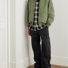 Reversible Embroidered Satin-Twill and Twill Bomber Jacket - OU Reversible Embroidered Satin-Twill and Twill Bomber Jacket - OU