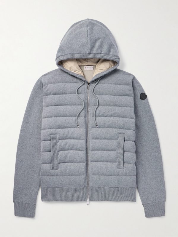 Quilted Wool-Blend Hooded Down Jacket Quilted Wool-Blend Hooded Down Jacket