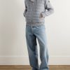 Quilted Wool-Blend Hooded Down Jacket - OU Quilted Wool-Blend Hooded Down Jacket - OU