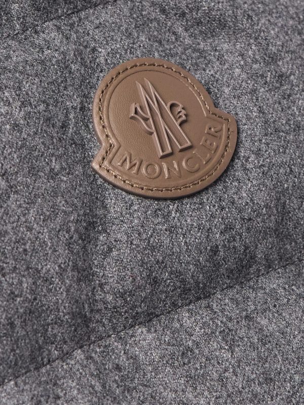 Acorus Slim-Fit Logo-Appliquéd Quilted Flannel Down Jacket - E1 Acorus Slim-Fit Logo-Appliquéd Quilted Flannel Down Jacket - E1