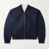 Padded Felt Down Bomber Jacket