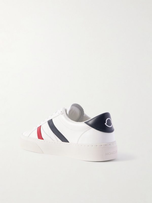 Monaco M Striped Leather Sneakers - BK Monaco M Striped Leather Sneakers - BK