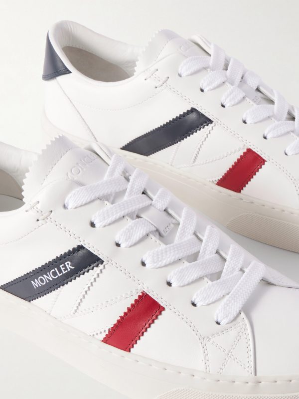 Monaco M Striped Leather Sneakers - CU Monaco M Striped Leather Sneakers - CU