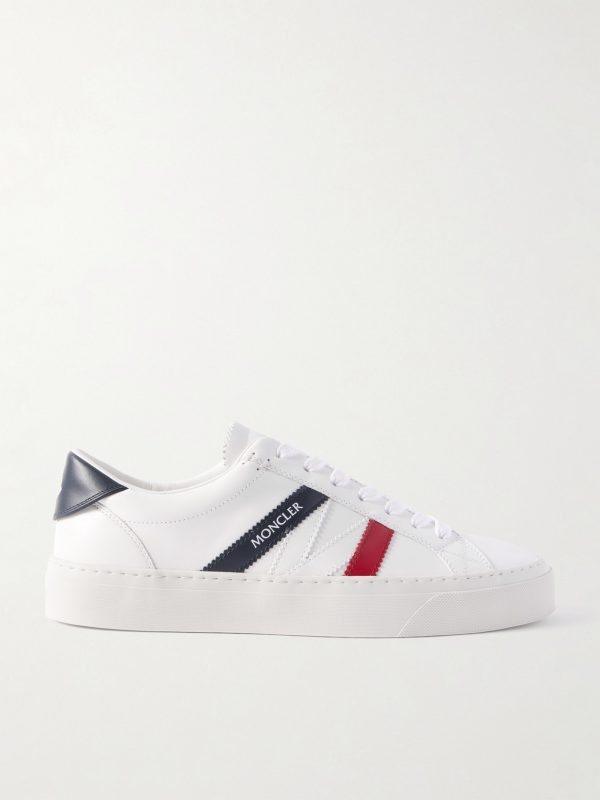 Monaco M Striped Leather Sneakers Monaco M Striped Leather Sneakers