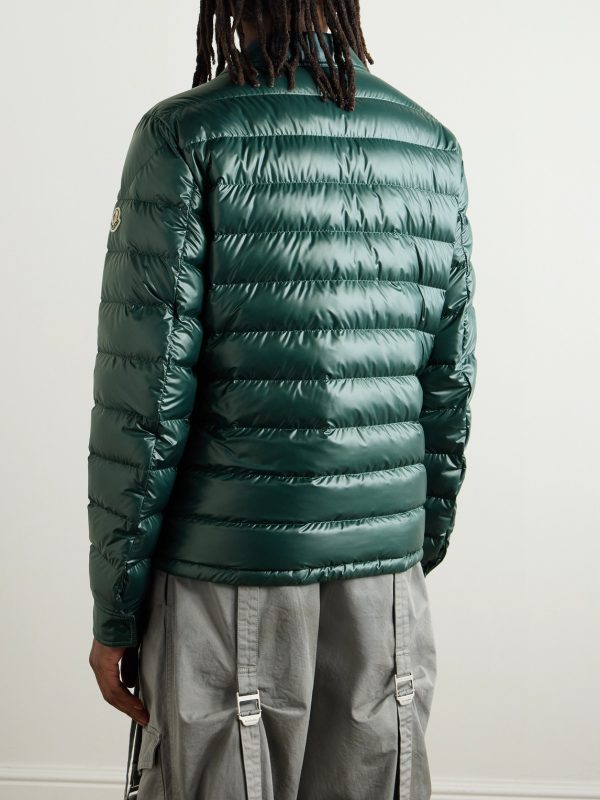 Chambly Logo-Appliquéd Quilted Shell Down Jacket - BK