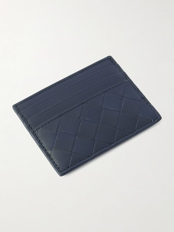 Intrecciato Leather Cardholder - BK Intrecciato Leather Cardholder - BK