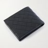 Intrecciato Leather Billfold Wallet - BK Intrecciato Leather Billfold Wallet - BK