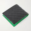 Intrecciato Leather Billfold Wallet - BK Intrecciato Leather Billfold Wallet - BK