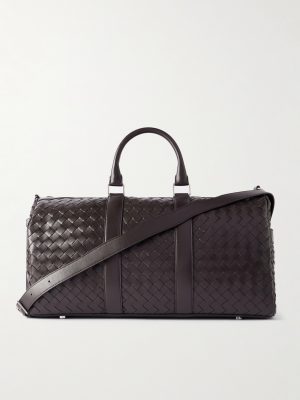 Intrecciato Leather Weekend Bag