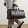 Intrecciato Leather Weekend Bag - OU Intrecciato Leather Weekend Bag - OU