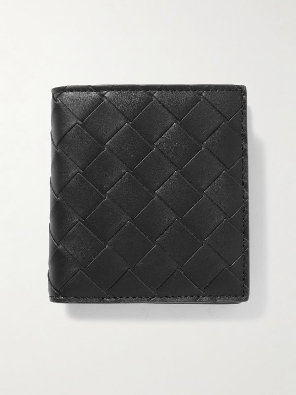 Intrecciato Leather Billfold Wallet