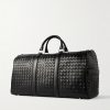 Intrecciato Leather Duffle Bag - BK Intrecciato Leather Duffle Bag - BK