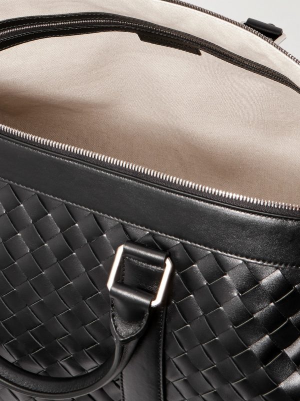 Intrecciato Leather Duffle Bag - E1 Intrecciato Leather Duffle Bag - E1