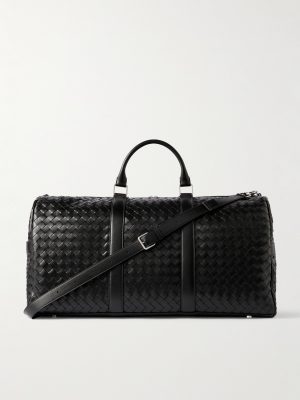 Intrecciato Leather Duffle Bag