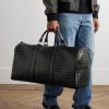 Intrecciato Leather Duffle Bag - OU Intrecciato Leather Duffle Bag - OU