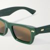 Ribbon Stud Square-Frame Recycled-Acetate Sunglasses - CU Ribbon Stud Square-Frame Recycled-Acetate Sunglasses - CU