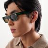 Ribbon Stud Square-Frame Recycled-Acetate Sunglasses - OU Ribbon Stud Square-Frame Recycled-Acetate Sunglasses - OU