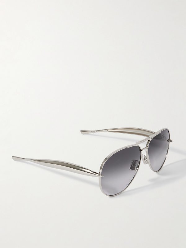 Sardine Aviator-Style Silver-Tone Sunglasses - FR Sardine Aviator-Style Silver-Tone Sunglasses - FR