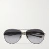 Sardine Aviator-Style Silver-Tone Sunglasses Sardine Aviator-Style Silver-Tone Sunglasses