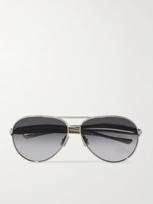 Sardine Aviator-Style Silver-Tone Sunglasses Sardine Aviator-Style Silver-Tone Sunglasses