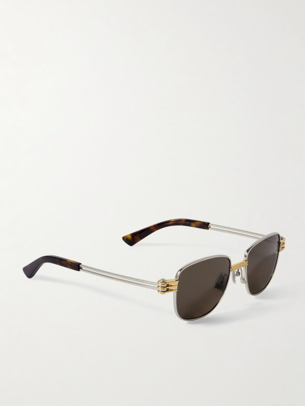 Square-Frame Gold- and Silver-Tone Sunglasses - FR Square-Frame Gold- and Silver-Tone Sunglasses - FR