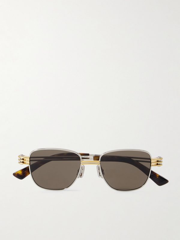 Square-Frame Gold- and Silver-Tone Sunglasses Square-Frame Gold- and Silver-Tone Sunglasses