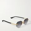 Rimless Round-Frame Gold-Tone Sunglasses - FR Rimless Round-Frame Gold-Tone Sunglasses - FR