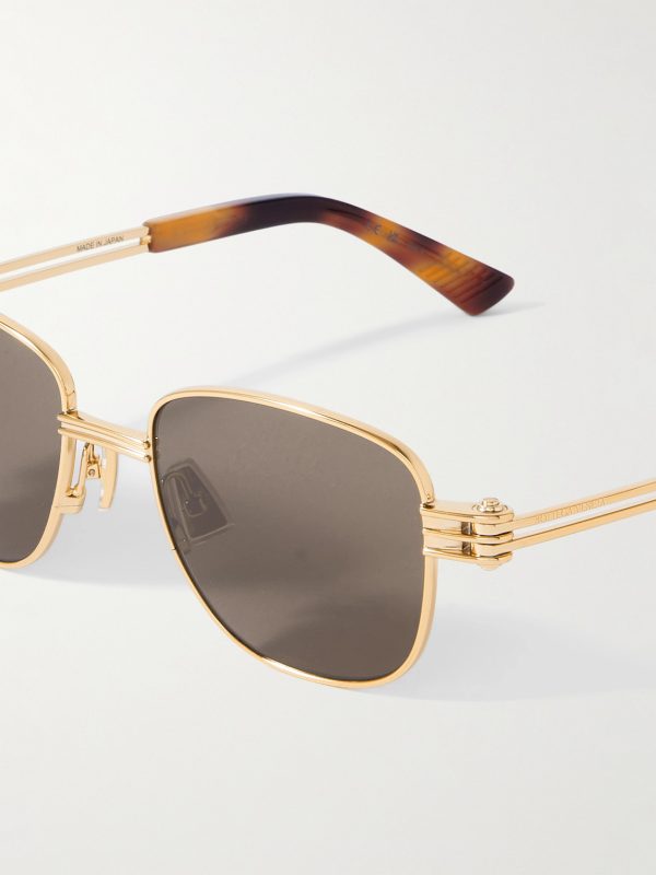 Square-Frame Gold-Tone Sunglasses - CU Square-Frame Gold-Tone Sunglasses - CU