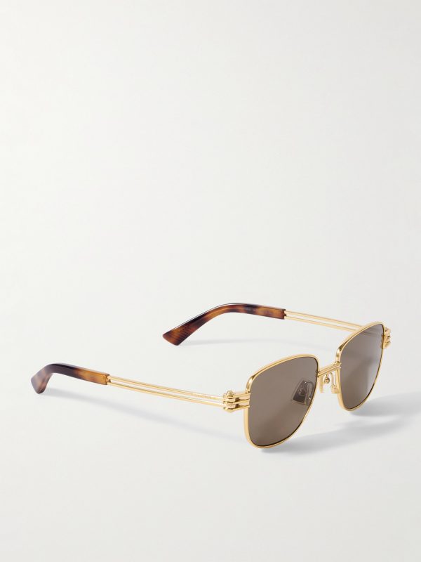 Square-Frame Gold-Tone Sunglasses - FR Square-Frame Gold-Tone Sunglasses - FR