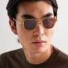 Square-Frame Gold-Tone Sunglasses - OU Square-Frame Gold-Tone Sunglasses - OU
