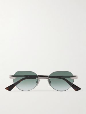 Rimless Round-Frame Silver-Tone Sunglasses Rimless Round-Frame Silver-Tone Sunglasses