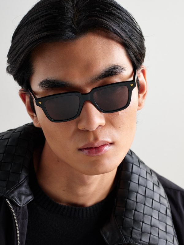 Square-Frame Recycled-Acetate Sunglasses - OU