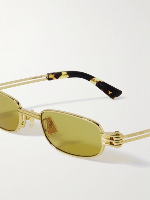Rectangular-Frame Gold-Tone Sunglasses - CU Rectangular-Frame Gold-Tone Sunglasses - CU