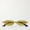 Rectangular-Frame Gold-Tone Sunglasses Rectangular-Frame Gold-Tone Sunglasses