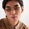Rectangular-Frame Gold-Tone Sunglasses - OU Rectangular-Frame Gold-Tone Sunglasses - OU