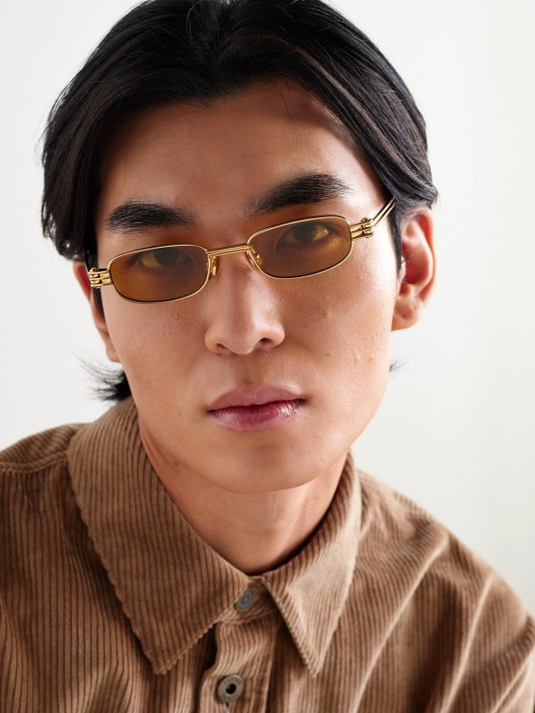 Rectangular-Frame Gold-Tone Sunglasses - OU Rectangular-Frame Gold-Tone Sunglasses - OU