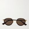 Panthos Round-Frame Tortoiseshell Recycled-Acetate and Gold-Tone Sunglasses Panthos Round-Frame Tortoiseshell Recycled-Acetate and Gold-Tone Sunglasses