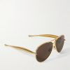 Sardine Aviator-Style Gold-Tone Sunglasses - FR Sardine Aviator-Style Gold-Tone Sunglasses - FR