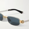 Round-Frame Silver-Tone Sunglasses - CU