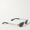 Round-Frame Silver-Tone Sunglasses - FR