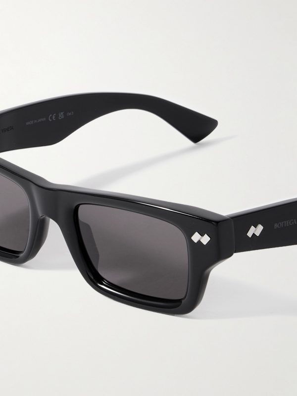 Ribbon Stud Square-Frame Recycled-Acetate Sunglasses - CU Ribbon Stud Square-Frame Recycled-Acetate Sunglasses - CU