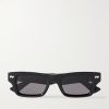 Ribbon Stud Square-Frame Recycled-Acetate Sunglasses Ribbon Stud Square-Frame Recycled-Acetate Sunglasses