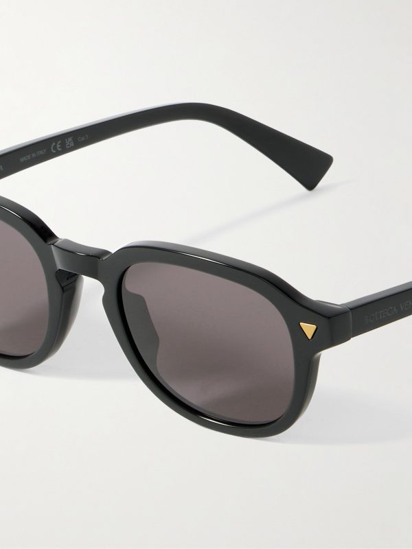 Round-Frame Recycled-Acetate Sunglasses - CU